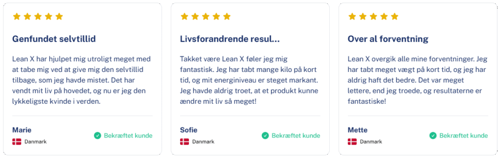 Lean X anmeldelser